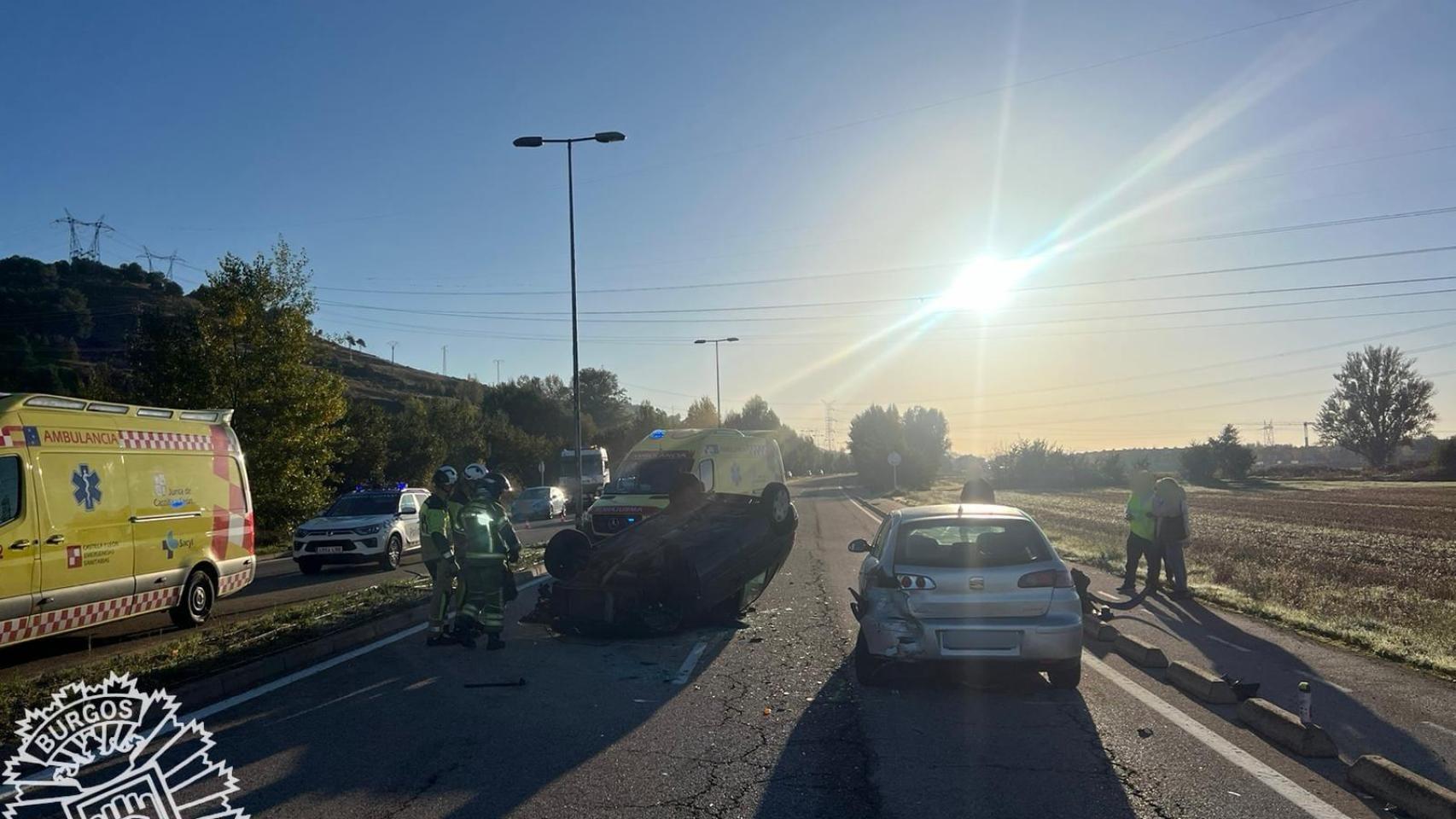 Imagen del accidente en Burgos