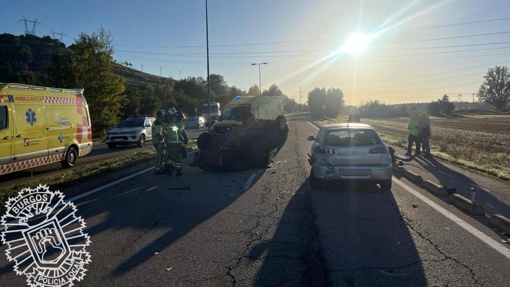 Imagen del accidente en Burgos