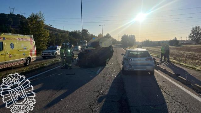 Imagen del accidente en Burgos