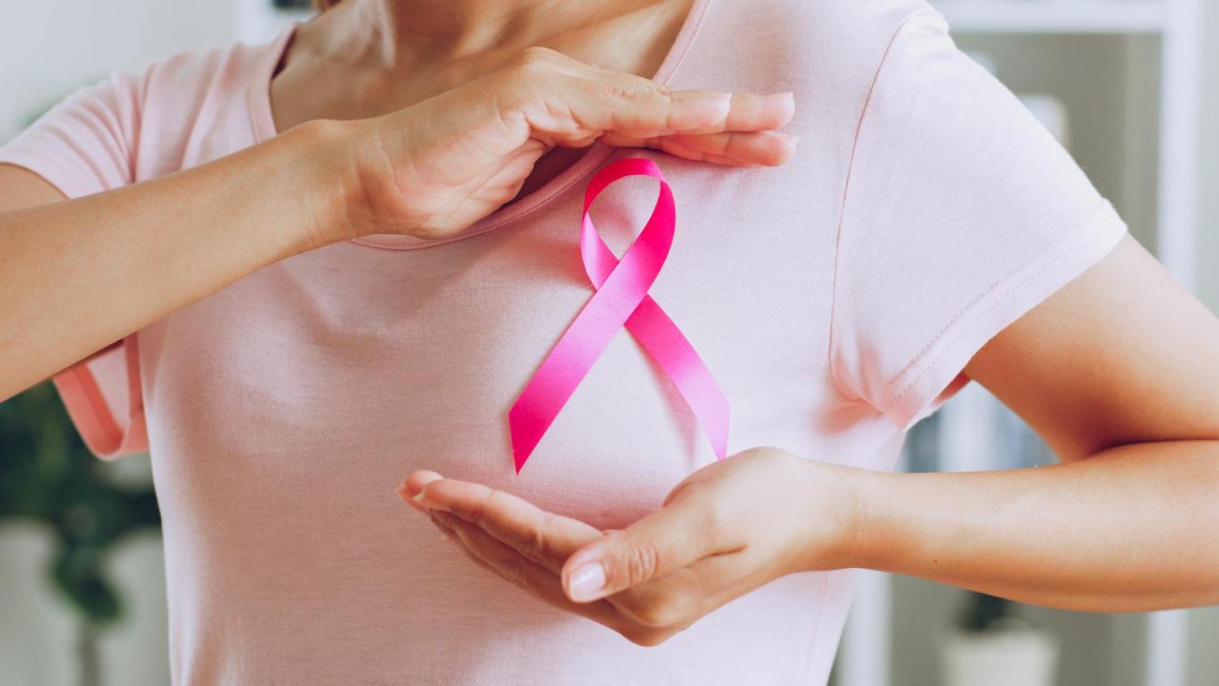 Lazo rosa contra el cáncer de mama.