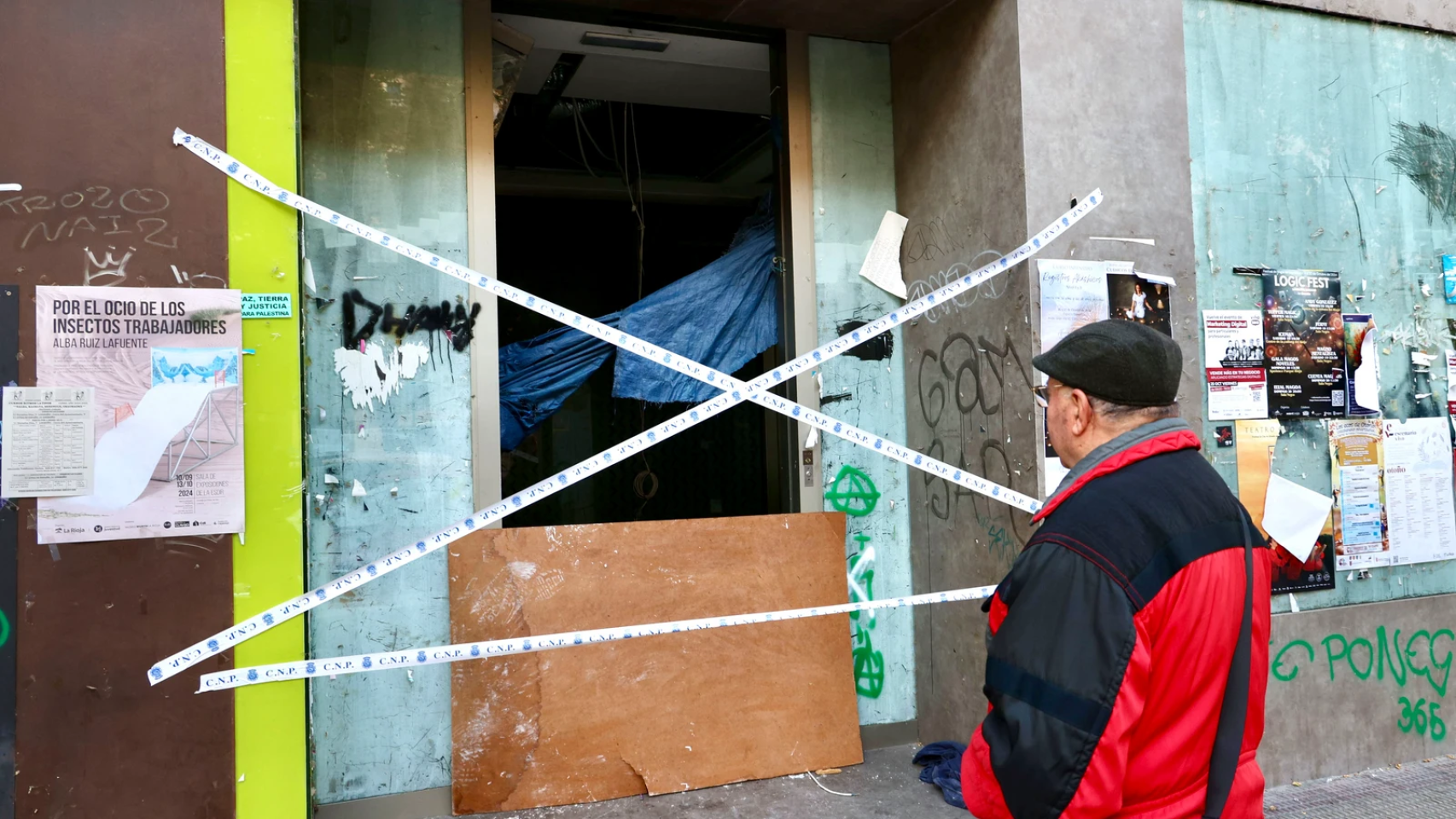 El local abandonado donde se ha producido el incendio.