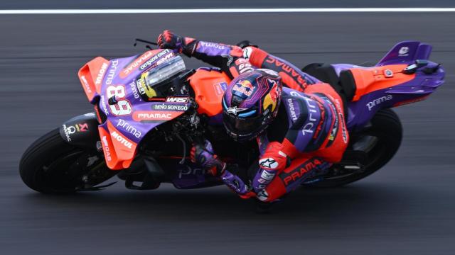 Jorge Martín traza un viraje con su Ducati Desmosedici GP24, en el circuito australiano de Phillip Island.