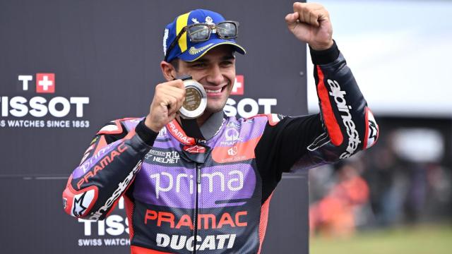 Jorge Martín celebra su victoria en la carrera al sprint, en el circuito de Phillip Island.