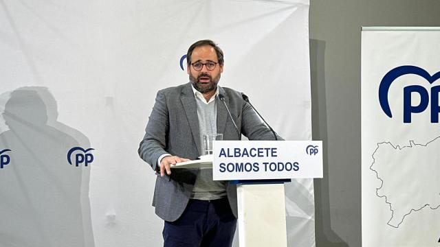 Paco Núñez durante su intervención en la Junta Directiva Provincial del PP de Albacete.