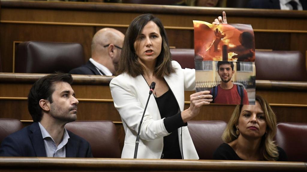 La secretaria general de Podemos, Ione Belarra, el miércoles durante el Pleno del Congreso de los Diputados.