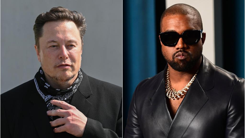 Elon Musk y Kanye West.