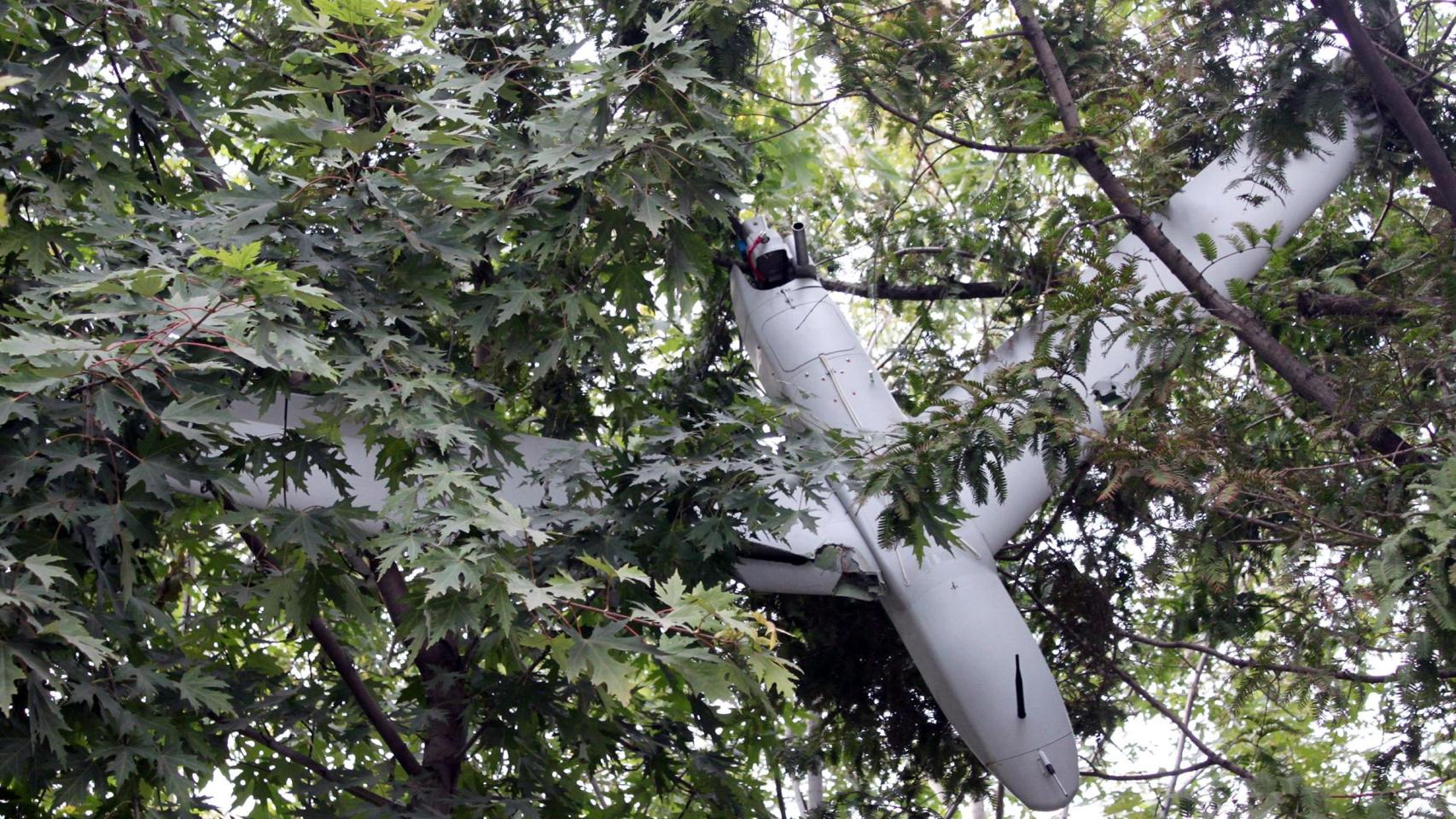 Restos de un dron supuestamente surcoreano estrellado en Corea del Norte.