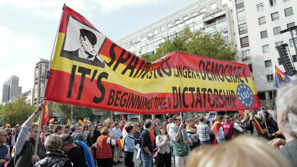 Manifestación en Plaza de Castilla.