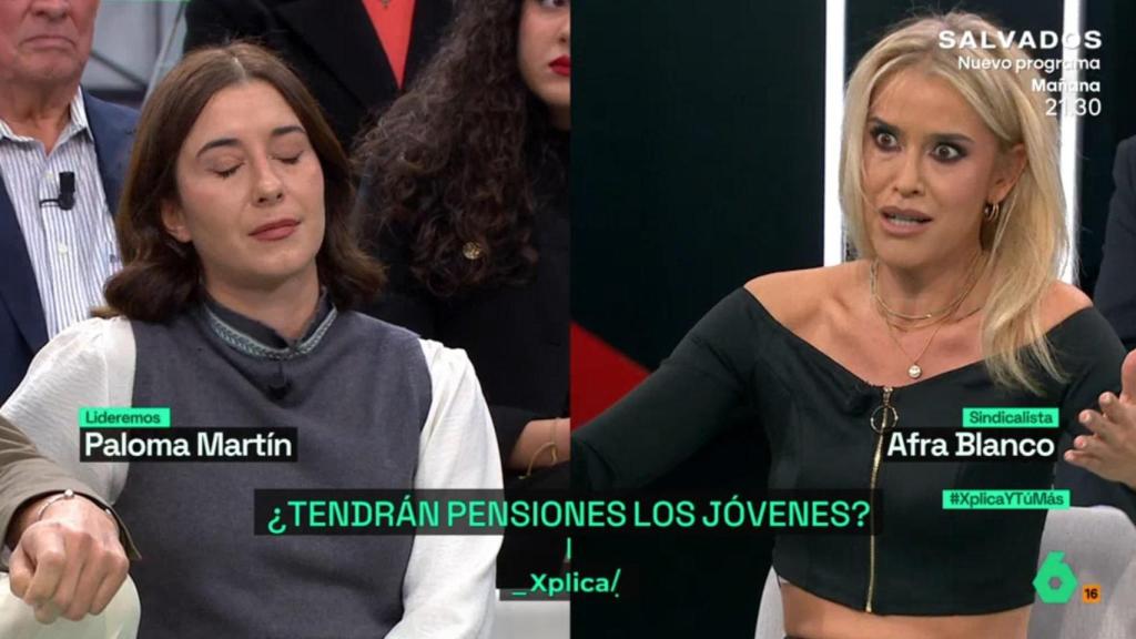 Paloma Martín y Afra Blanco en 'laSexta Xplica'.