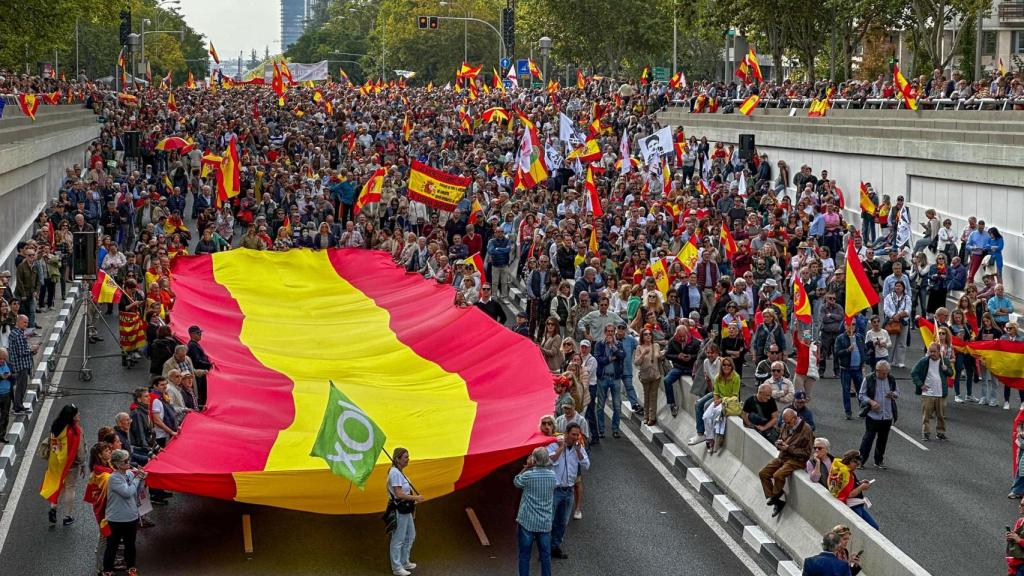 Fotografías de la manifestación de Plaza de Castilla del domingo.