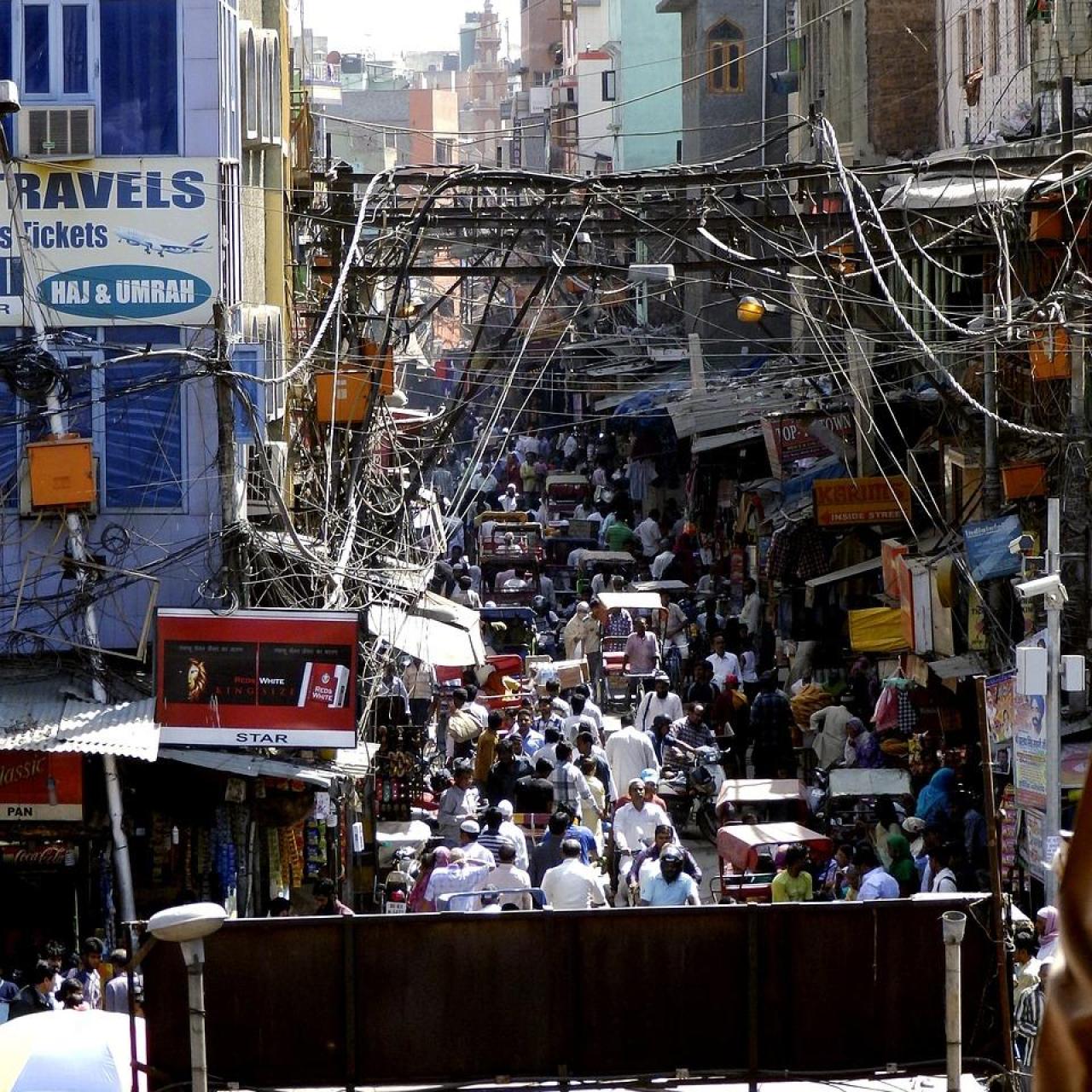 Las calles de Nueva Delhi.