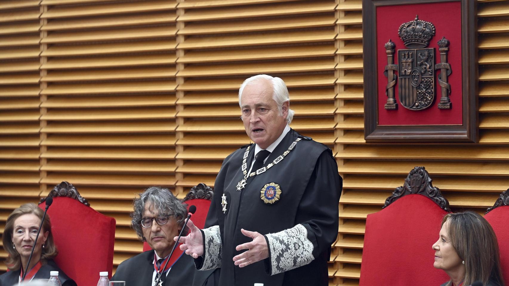 El presidente del Tribunal Superior de Justicia de Castilla y León (TSJCyL), José Luis Concepción, durante su intervención en el acto de apertura del Año Judicial, el pasado 20 de septiembre