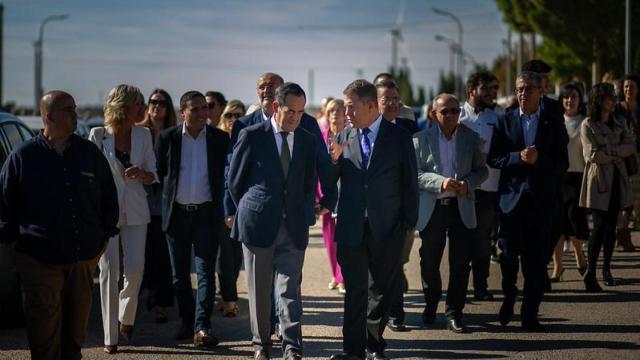 José Bono y Emiliano García-Page este domingo en Tarancón (Cuenca).