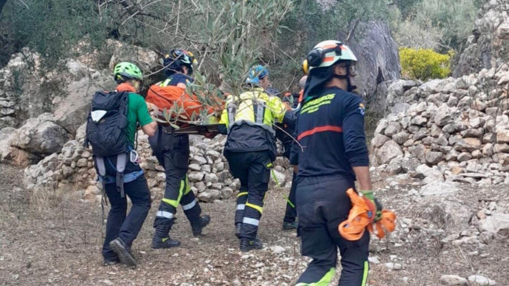 Una imagen del momento del rescate en Alfanatejo.