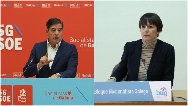 Besteiro, secretario Xeral del PSdeG, y Ana Pontón, portavoz nacional del BNG