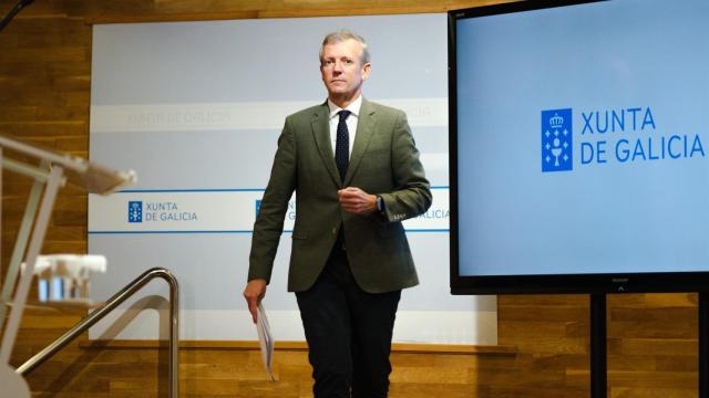 El presidente de la Xunta, Alfonso Rueda, en rueda de prensa