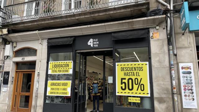 '4Elementos' anuncia el cierre de su tienda en Vigo.