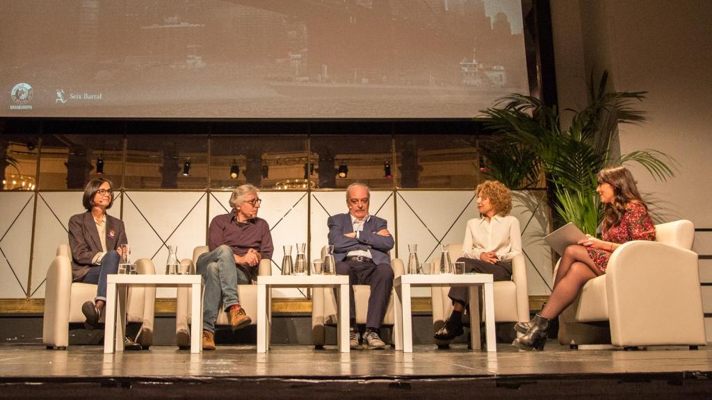 Inés Martín Rodrigo, David Trueba, Enrique Vila-Matas, Elena Ramírez y Marta Fernández. Foto: Martín Page