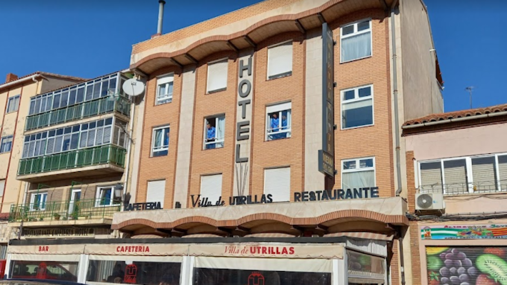 El hotel afectado.