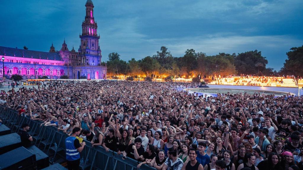 Icónica Sevilla Fest, en Plaza de España. Imagen de archivo