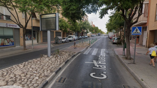 Un paso de peatón de una calle de San Vicente del Raspeig.