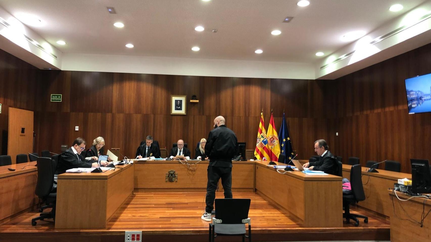 Borja S. en la Audiencia Provincial de Zaragoza.