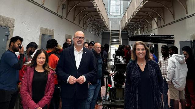 Escenas en la antigua cárcel de la película que se está grabando en Segovia