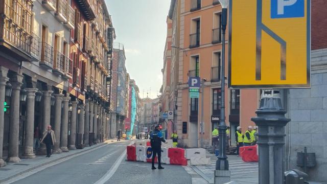 Corte en la calle cebadería por obras