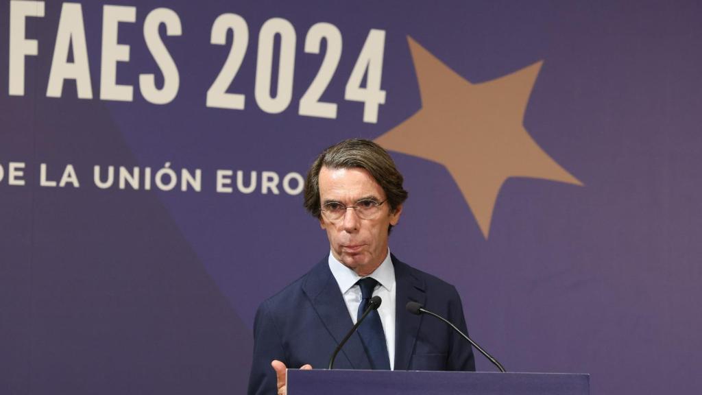 José María Aznar, durante la clausura del campus Faes, el pasado mes de septiembre en Madrid.