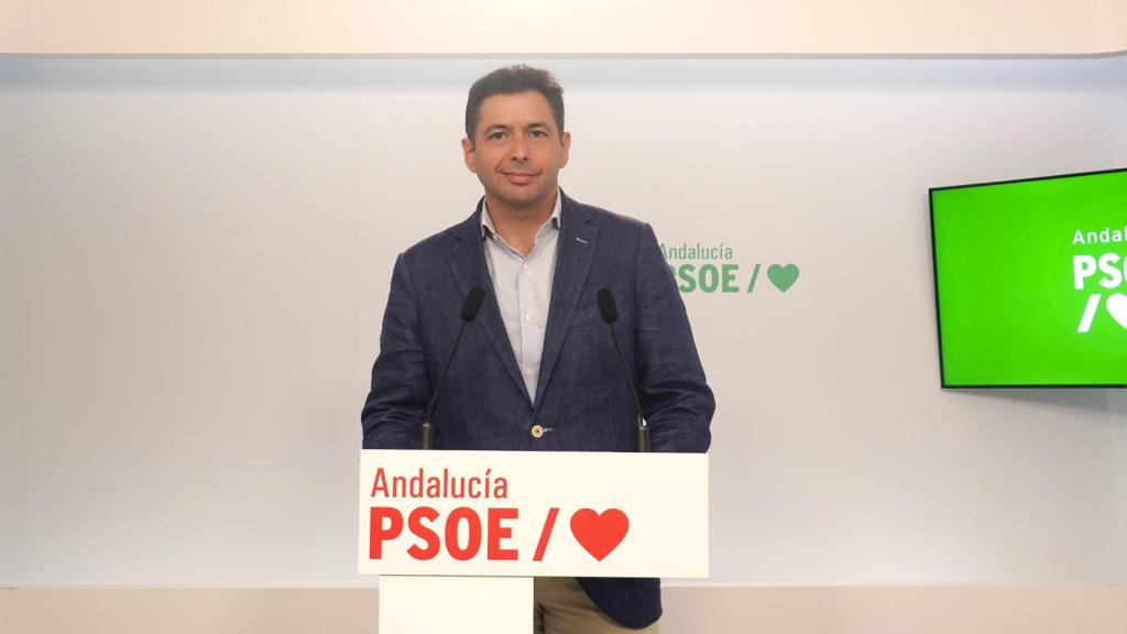 Rafa Márquez, en la sede del PSOE de Andalucía.