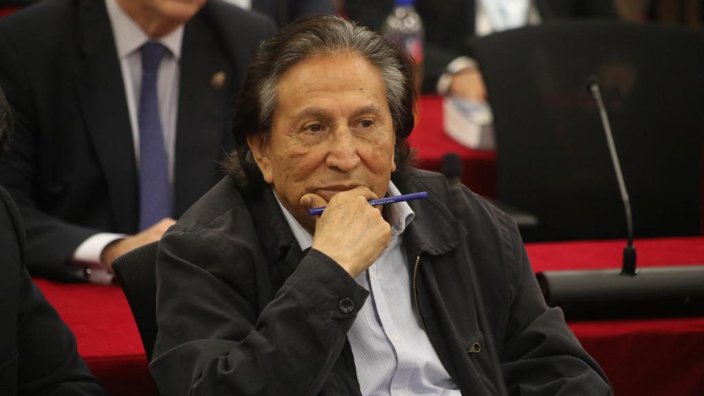 El expresidente peruano Alejandro Toledo en el juzgado en Lima este lunes.