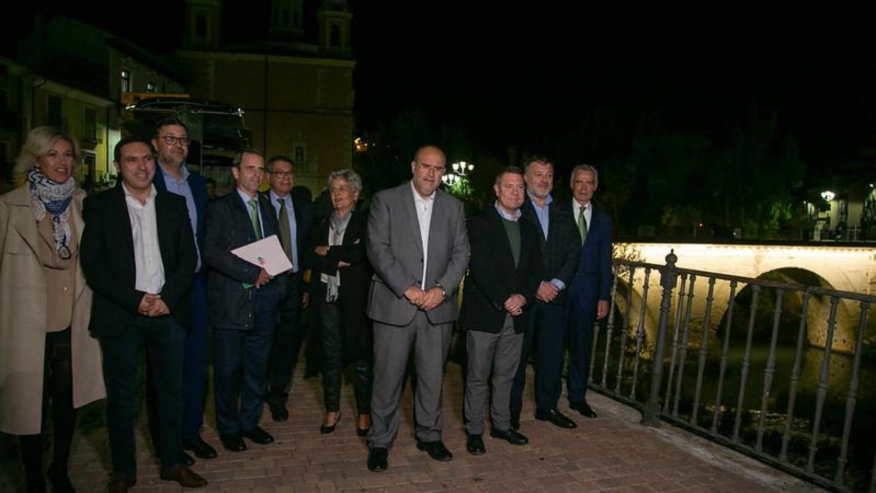 Inauguración de la nueva iluminación del puente de San Antón en Cuenca.