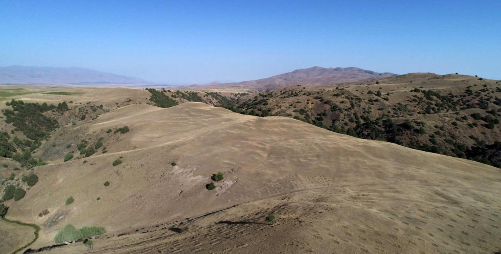 Imagen a vista de dron de la ubicación de Tugunbulak.