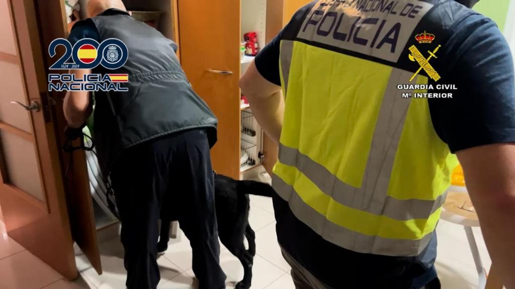 Imagen de uno de los registros efectuados por la Guardia Civil y la Policía Nacional