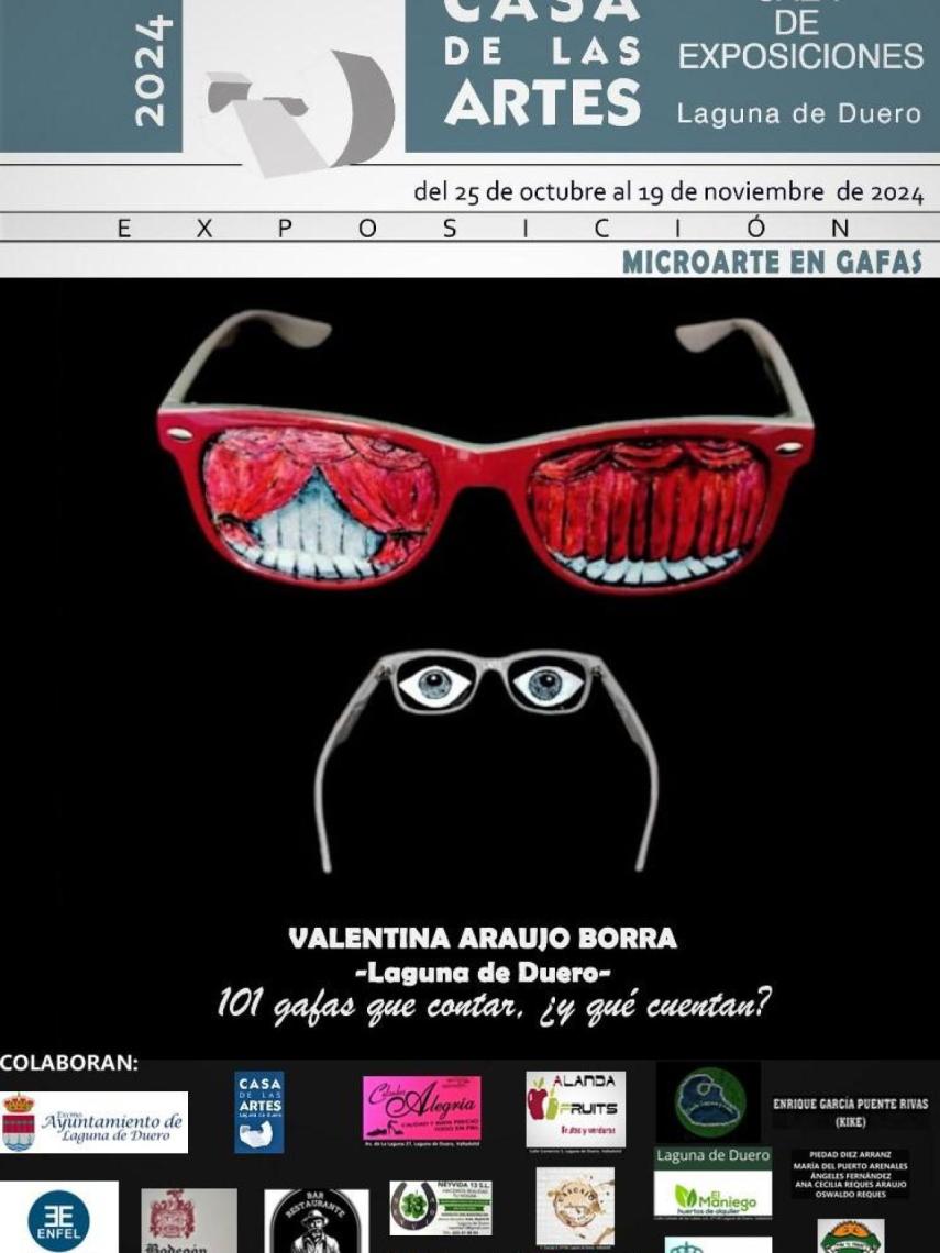 Cartel de la exposición '101 Gafas que contar, ¿y qué cuentan?’