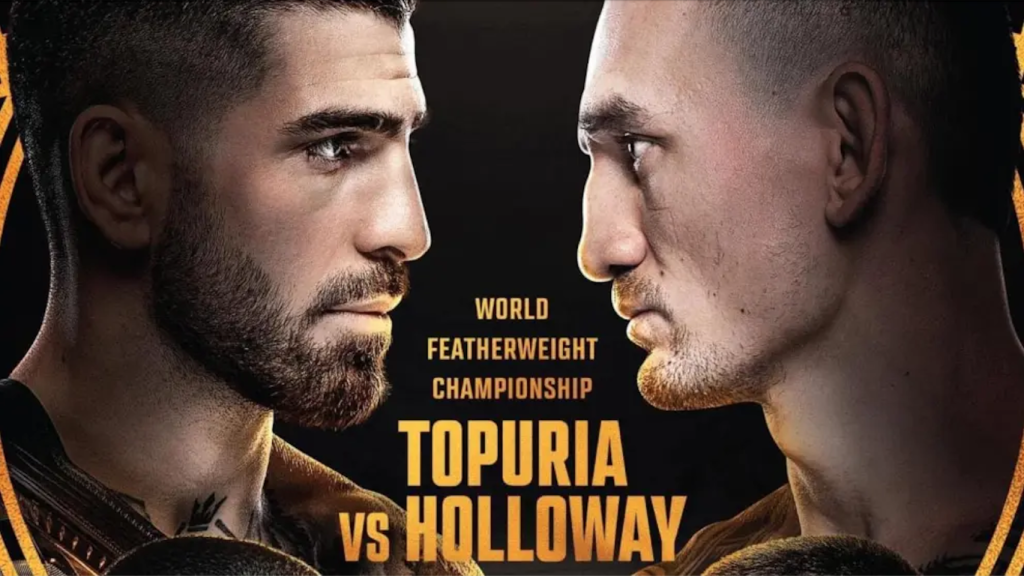 Cartel promocional del Ilia Topuria vs Max Holloway, en UFC 308