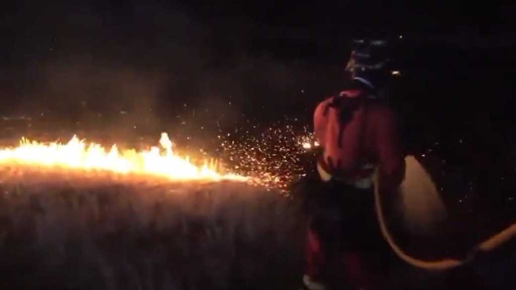 Incendio en Gabaldón (Cuenca). Foto: UME.