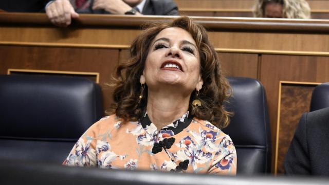 La vicepresidenta primera, María Jesús Montero, este miércoles en el Congreso.