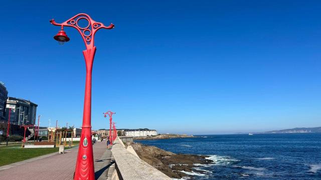 Sol y termómetros por encima de los 20 grados en  A Coruña este miércoles.