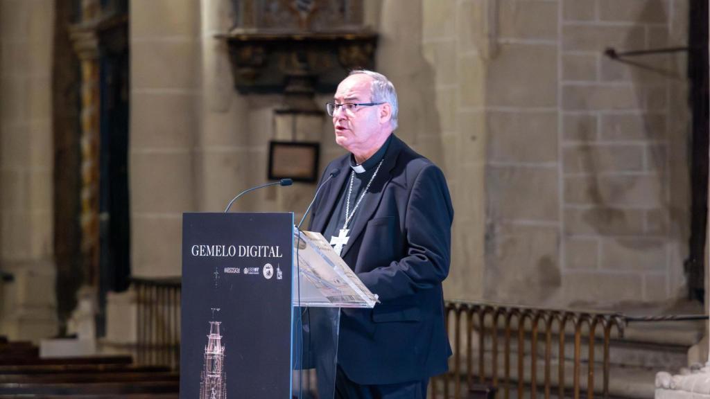 El arzobispo de Toledo, Francisco Cerro, durante su intervención.