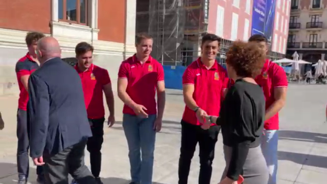 Llegada de la Selección Española Masculina de Rugby a Valladolid