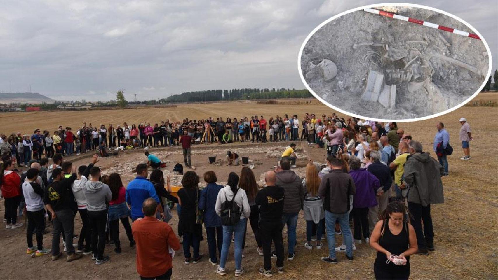 Jornada de puertas abiertas en el Yacimiento de Las Calaveras y el hallazgo de huesos durante la excavación