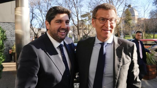 Fernando López Miras junto a Alberto Núñez Feijóo en una imagen de archivo difundida por el PP.