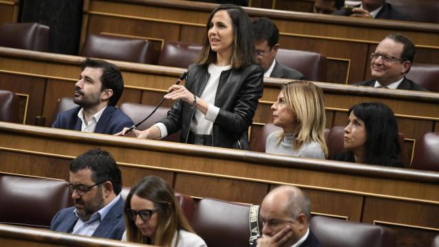 La secretaria general de Podemos, Ione Belarra, este miércoles en el Congreso.