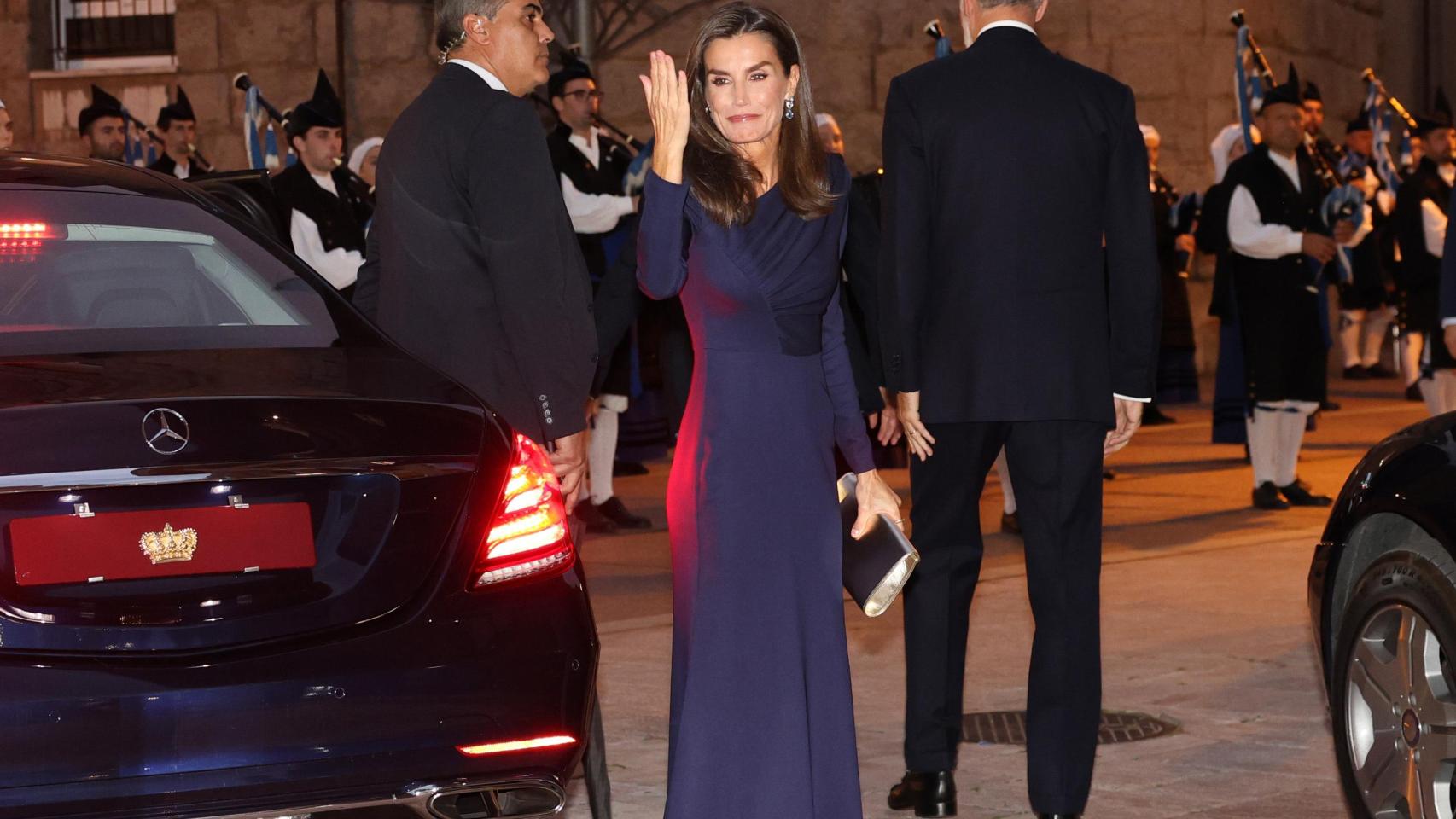 La Reina, a su llegada al auditorio ovetense.