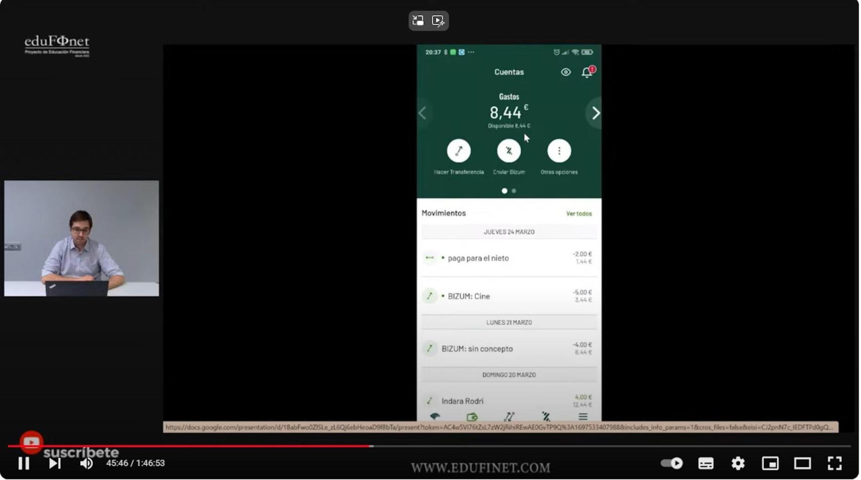 Simulador de la app bancaria