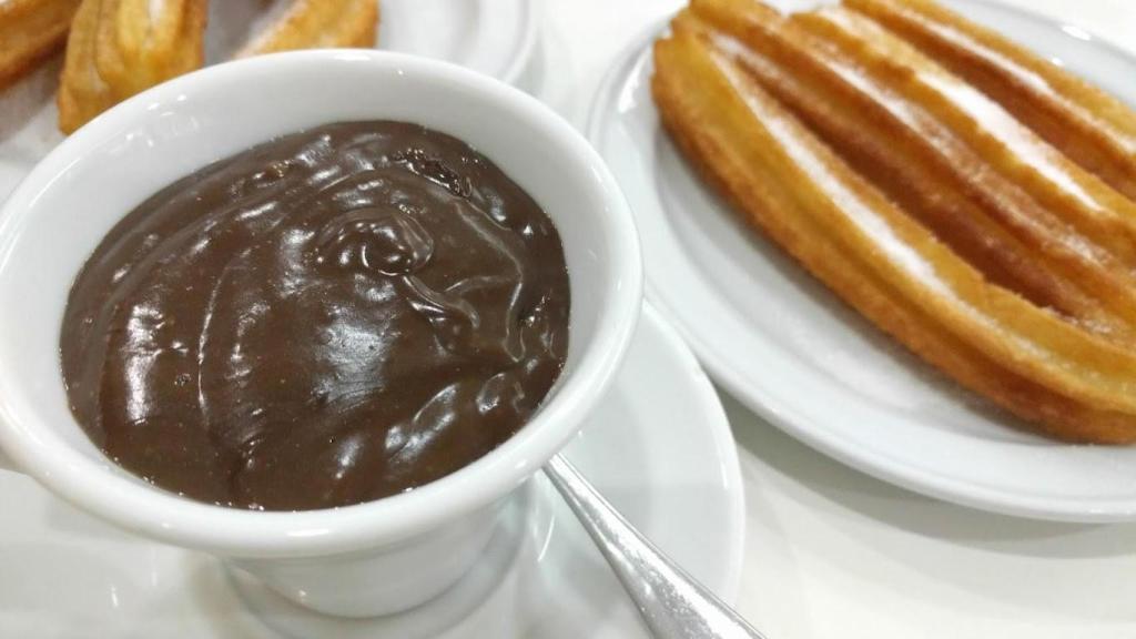 Churros y chocolate de la chocolatería Ulzama.