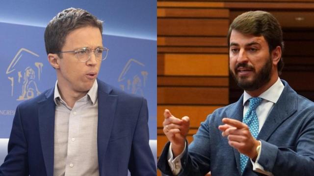 El exportavoz de Sumar en el Congreso de los Diputados Íñigo Errejón y el portavoz de Vox en las Cortes de Castilla y León, Juan García-Gallardo, en un montaje de EL ESPAÑOL