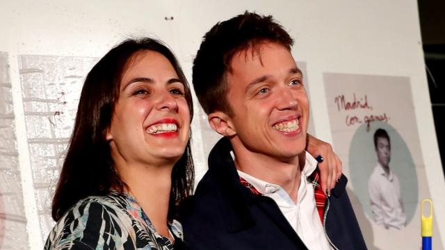 Íñigo Errejón y su expareja y compañera política Rita Maestre en un acto público en 2019, en Madrid.