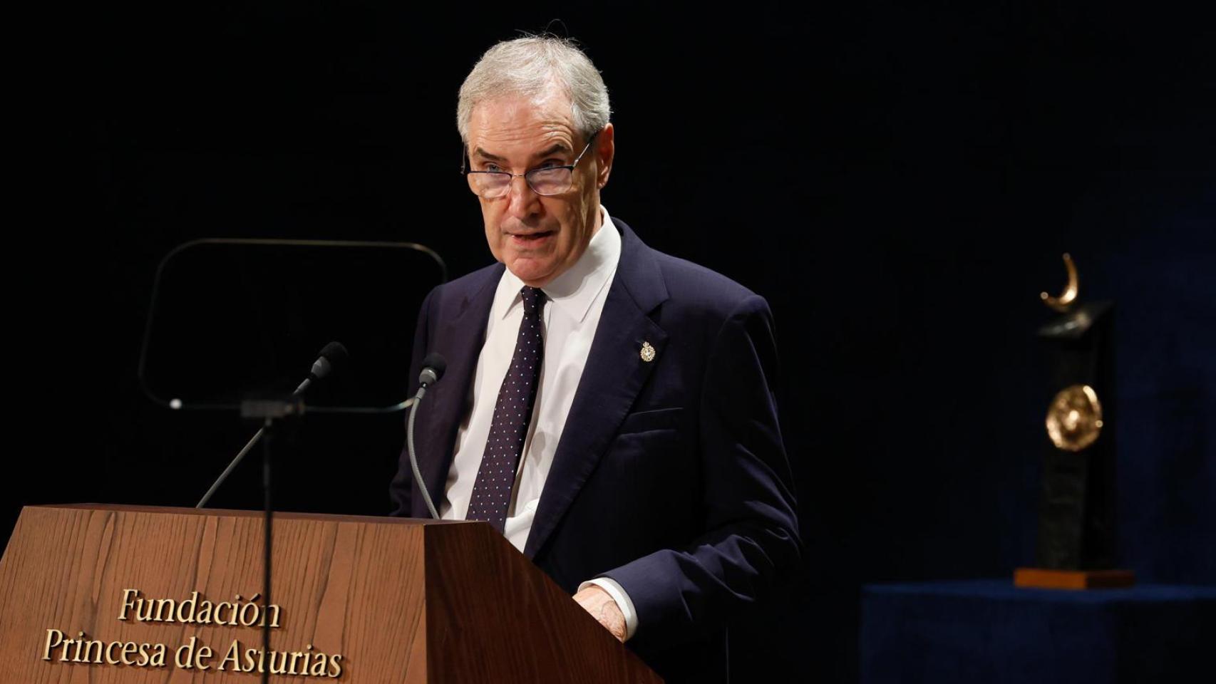 Michael Ignatieff durante el discurso de recogida del galardón. Foto: EFE/Ballesteros